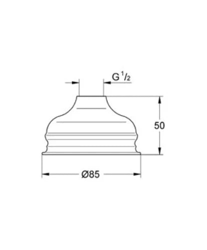 Grohe Relaxa Plus pommeau de douche 1/2 X 85 MM chromé