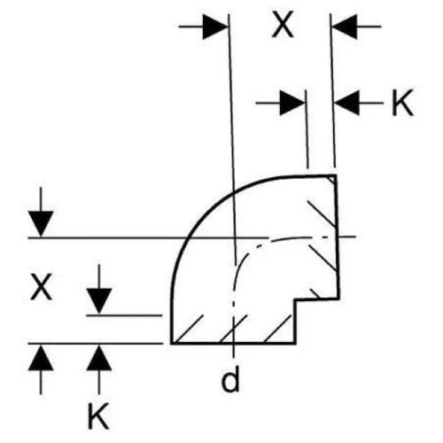 Geberit PE coude 88° 56 x 56 mm