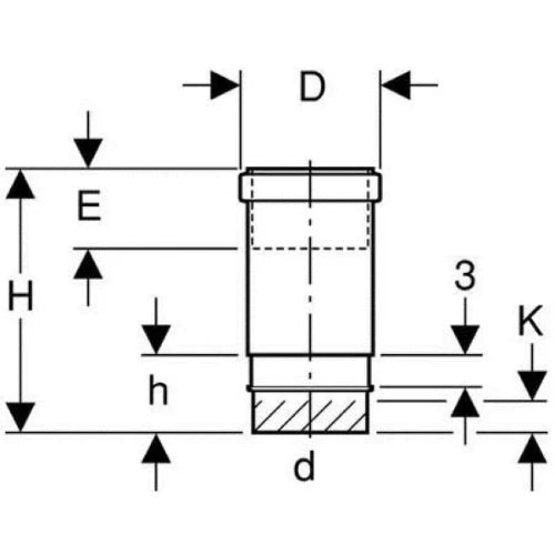 Geberit PE manchon de dilatation MF 110 x 110 mm