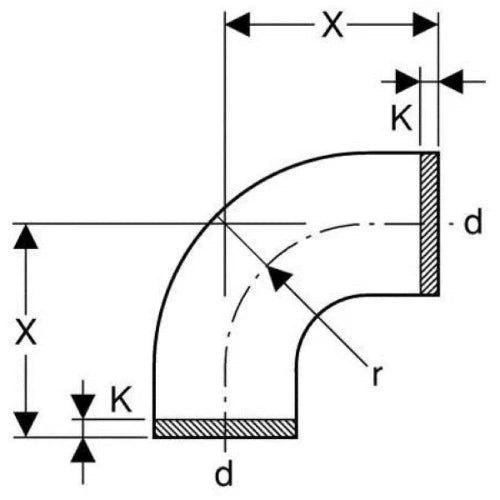 Geberit PE coude 90° 200 x 200 (segmenté)