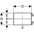 Geberit PE manchon électrosoudable FF 200 x 200 mm