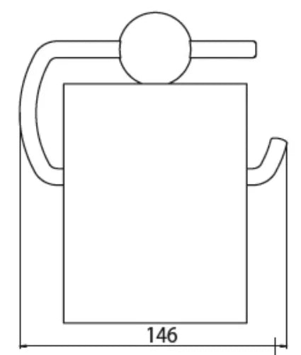 Emco Rondo 2 porte-rouleau sans couvercle  - chromé