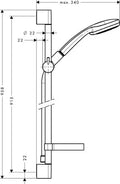 Hansgrohe Croma 100 Vario set de douche Unica c set 90 CM ! chromé avec cassetta c