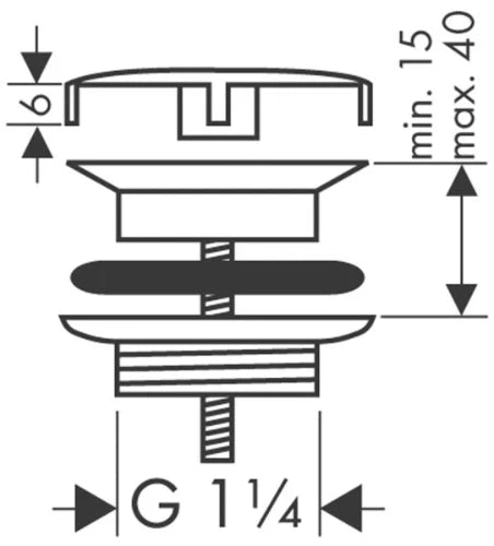 Axor vidage lavabo - optique inox