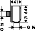 Axor Montreux coude de raccordement1/2 MM Fixfit chromé