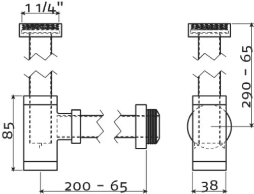 Clou Mini Suk siphon- chromé - pour lave-mains