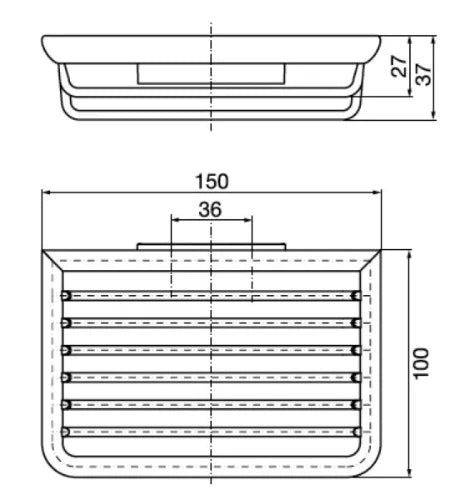 EMCO System 2 panier profond insert amovible fixations murales cachées chromé
