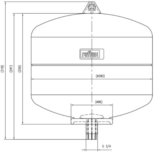 REFLEX DD expansievat (san) anti-legionella 12ltr groen