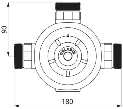 Delabie PREMIX thermostat 5/4 débit 140l/min