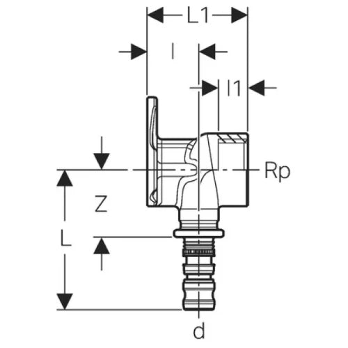 PIECE RACCORDEMENT MEPLA 26 X 3/4 90degr G-PRESS