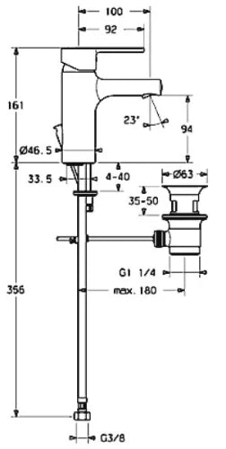 MELANGEUR DE LAVABO MONO-COMMANDE HANSA HANSARONDA chromé
