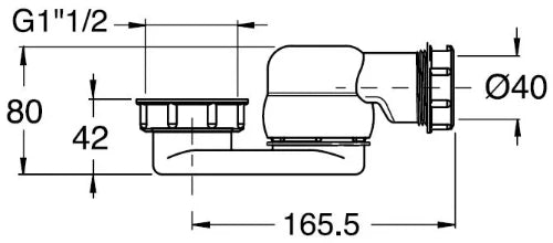 Aqua Prestige vidage baignoire - modèle plat