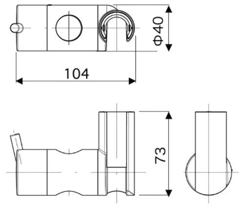 Hansgrohe ET pièce coulissante chromé