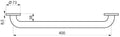 Delabie barre de maintien 32 x 400 mm - blanc nylon