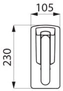 DELABIE RVS opklapbare greep 650mm diam 32mm rvs gesatineerd