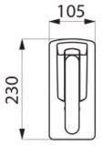 Delabie 900 barre de maintien relevable - 32 inox poli . pour wc, douche ou bain