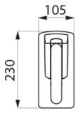 DELABIE RVS opklapbare greep 900mm diam 32mm rvs gesatineerd