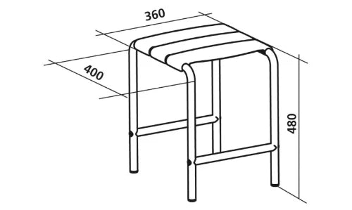 DELABIE douchekruk ECO alu 400x360x480mm wit