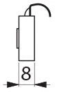 Delabie fixations pour miroir (set de 4 pcs) inox