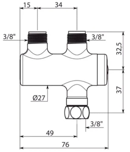 Delabie Premix 3/8 thermostat Nano