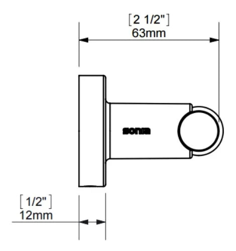 Sonia Tecno Project porte-rouleau de réserve - chromé