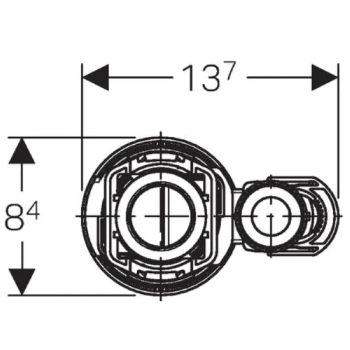 Geberit Unifill méchanisme de remplacement 2 touches sans robinet à flotteur pour réservoir céramique