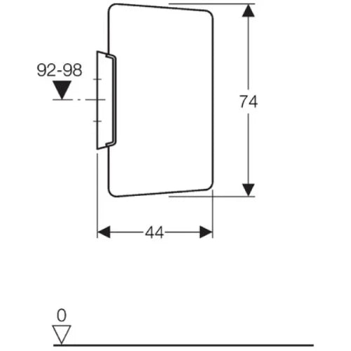 Geberit Basic séparation urinoir 740 x 440 mm - blanc - synthétique