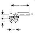 Geberit PE siphon 40 x 40 mm - entrée verticale/sortie horizontale