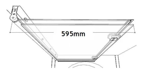 Procasa Pro pare-bain 2 parties réversible 1200 x 1500 mm - 6 mm - chromé