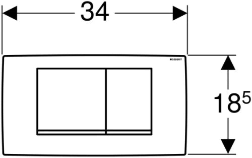 Geberit Twinline 30 plaque de commande - blanc - synthétique 2 touches