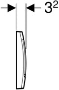 Geberit Twinline 30 plaque de commande - blanc - synthétique 2 touches