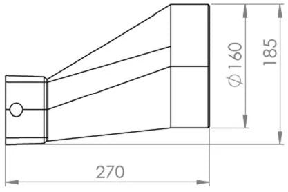 ADAPTATEUR Vasco EASYFLOW BETON 160MM synthetique anti statique - collecteur poutre