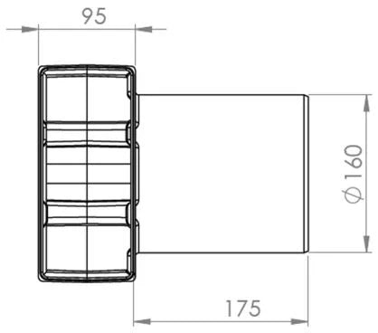 ADAPTATEUR Vasco EASYFLOW BETON 160MM synthetique anti statique - collecteur poutre 90°