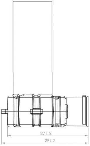 RACCORD VANNE Vasco EASYFLOW BETON 300 MM - 125 MM synthetique 1 x 90 mm - anti statique - 90°
