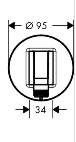 PORTE DOUCHETTE HANSGROHE PORTER S chromé fixfit incl courbe de raccordement murale