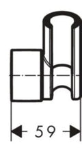 PORTE DOUCHETTE HANSGROHE chromé angle 25°