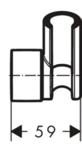 PORTE DOUCHETTE HANSGROHE chromé angle 25°