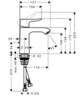 Hansgrohe Metris 110 mitigeur lavabo avec vidage automatique - chromé - démarrage à froid