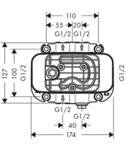 Axor ONE corps d'encastrement pour module thermostatique