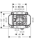 Axor ONE corps d'encastrement pour module thermostatique