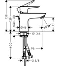 Hansgrohe Talis E 80 mitigeur lavabo avec vidage automatique - chromé - démarrage à froid