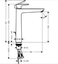 Hansgrohe Talis E mitigeur lavabo ComfortZ240 chromé avec vidage avec tirette