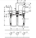 MELANGEUR DE LAVABO 3-TROUS HANSGROHE TALIS E chromé comfortzone 10 avec vidage