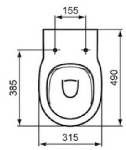 Ideal Standard Contour 21 cuvette pour enfant Rimless sorti H Back to Wall sans bride - blanc - B315xD490 - Connection eau direct