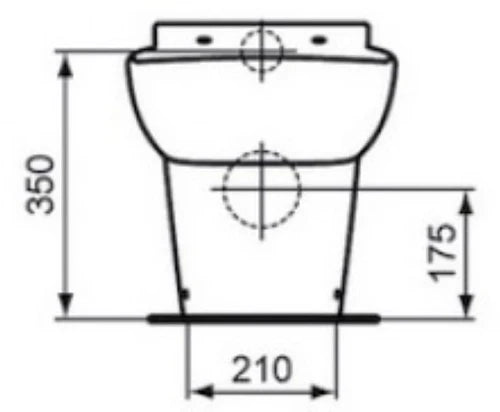 Ideal Standard Contour 21 cuvette pour enfant Rimless sorti H Back to Wall sans bride - blanc - L360xD520 - Connection eau direct