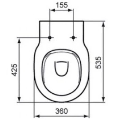 Ideal Standard Contour 21 cuvette pour enfant suspendue Rimless sans bride - blanc - L360xD535 mm