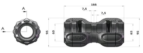 Eupen Sprint gaz manchon FF 63 x 63 mm