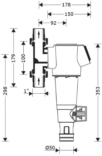 Braukmann F74CS filtre à eau auto-nettoyant à rinçage inversé FF 4/4 x 4/4 - avec protection UV