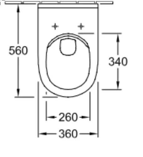 Villeroy & Boch O.Novo toilette suspendue DirectFlush sans rebord - blanc - B360xD540 mm
