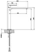 Gessi Manzoni mitigeur lavabo rehaussé sans vidage aut. noir mat